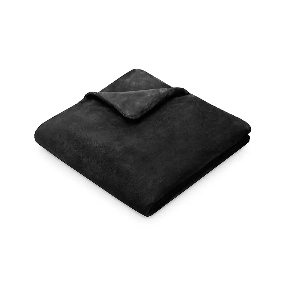 Folded 15lb Plush Weighted Blanket with soft texture and washable cover, perfect comfort