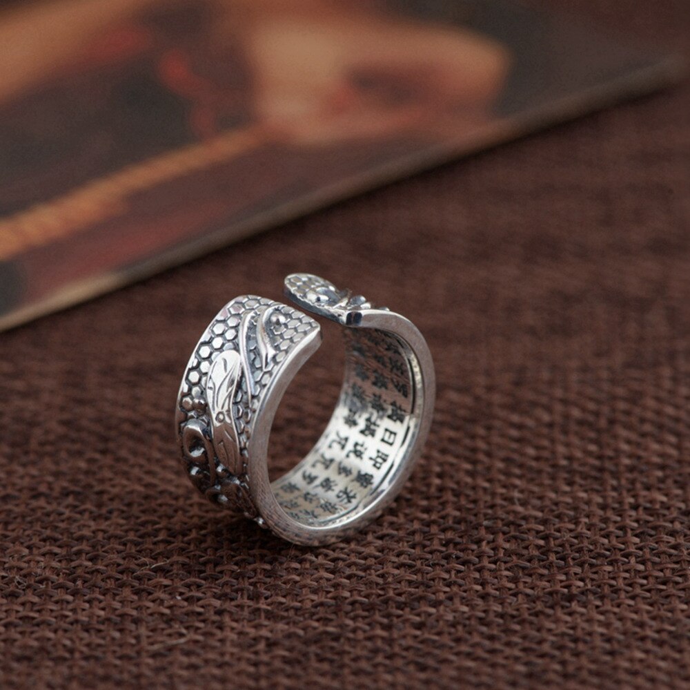 Lotus Flower Spiral Ring —