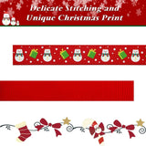 Decorative Christmas banner with snowmen and presents for Adjustable Christmas Dog Collar