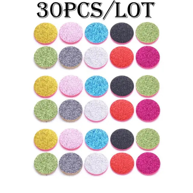 Colorful glitter dots for Aromatherapy Essential Oil Necklace Diffuser Pendant Locket