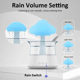 Cloud Rain Humidifier simulating rain sounds with LED lights and a cloud-shaped design