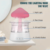 Pink Cloud Rain Humidifier with LED lights and anti-spill design for fresh air