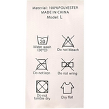 Care instruction label with laundry symbols for Cozy Christmas Orthopedic Dog Bed