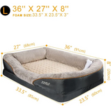 Cozy Christmas Orthopedic Dog Bed with plush memory foam and raised bolsters for comfort