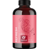 Dark amber bottle with pink label for Dream and Breathe Essential Oil Blend