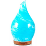 Elegant 3D Glass Marble Oil Diffuser with LED Lights and swirled turquoise pattern