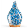 Elegant 3D Glass Marble Oil Diffuser showcasing swirling blue and white glass aromatherapy