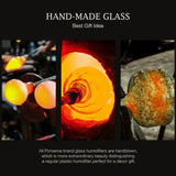 Glowing handmade glass humidifier production stages for Elegant Glass Essential Oil Diffuser