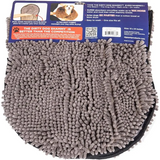 Gray microfiber chenille doormat with shaggy texture for fast drying microfiber dog bath