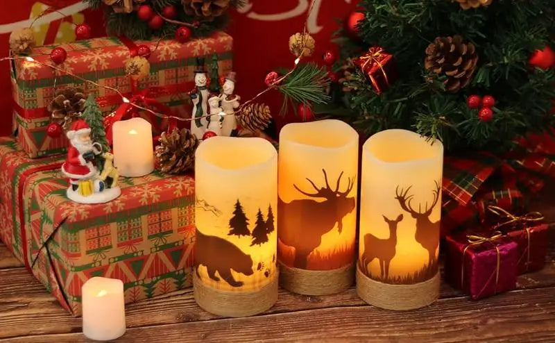 Forest Friends Flameless Flickering Led Candles