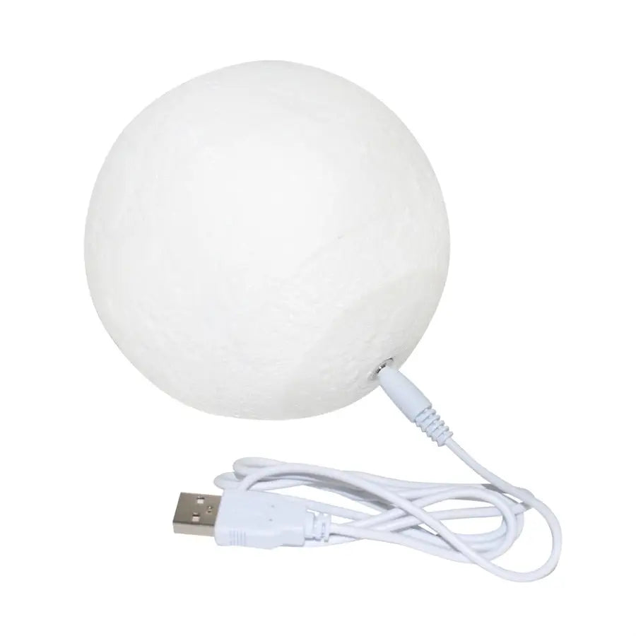 White spherical USB-powered GoodNight Moon Lamp night light with frosted globe