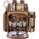 Hap Tim Picnic Backpack with built-in utensils, plates, wine holder, and blanket