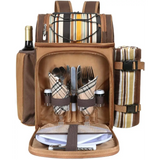 Hap Tim Picnic Backpack with utensils, blanket storage, and wine holders for outdoor fun