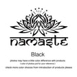 Black Lotus Flower design with Namaste text in Sanskrit for wall art sticker