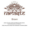 Brown Lotus Flower design with Namaste text in Sanskrit, perfect for vibrant wall art