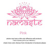 Pink Lotus Flower design with Namaste text for Lotus Flower Namaste wall art