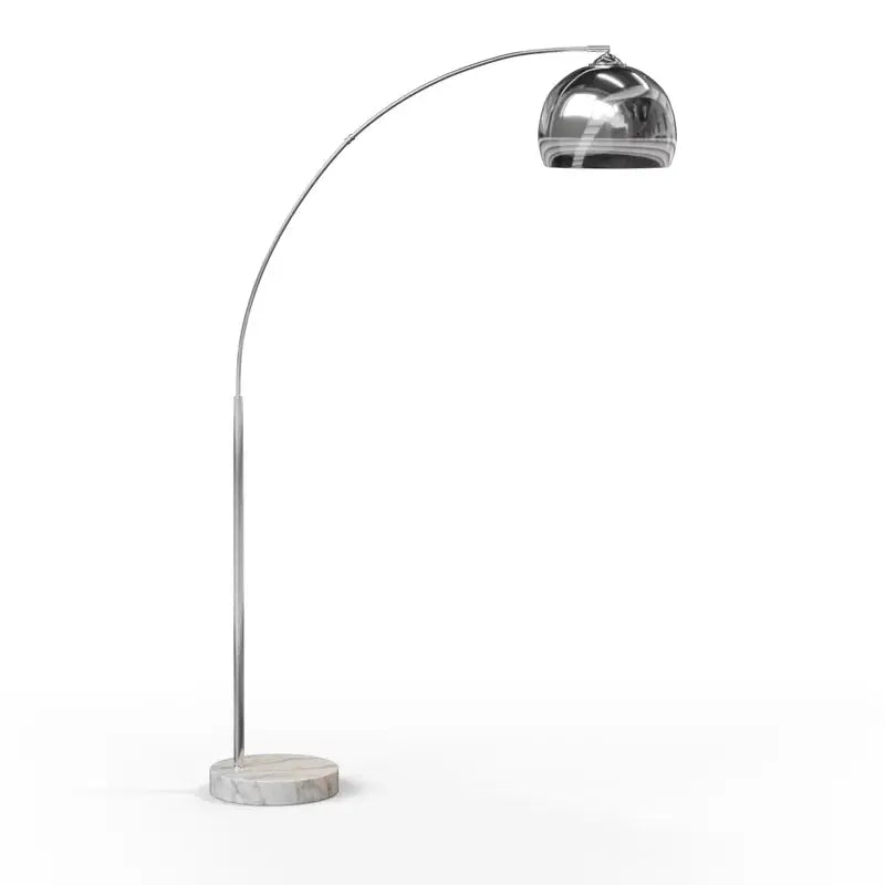 Chrome Arc Floor Lamp with a Marble Base from Modern Arc Floor Lamps Collection