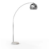 Chrome Arc Floor Lamp with a Marble Base from Modern Arc Floor Lamps Collection