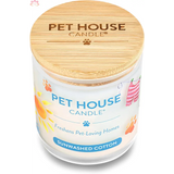 Pet House Sunwashed Cotton Eco-Friendly Soy Candle with wooden lid for odor eliminators house