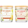 Pet House Eco-Friendly Soy Candles in Vanilla Sandalwood and Creme Brulee for odor eliminators