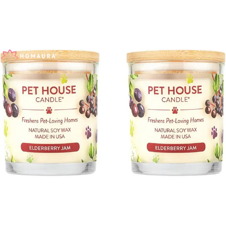 Pet House Eco-Friendly Soy Candles for Odor Eliminators in Glass Jars with Wooden Lids