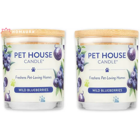 Pet House Eco-Friendly Soy Candles in Wild Blueberries for effective odor eliminators house