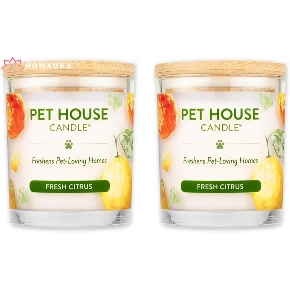 Pet House eco-friendly soy candles in glass jars for effective pet odor eliminators