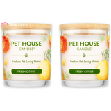 Pet House eco-friendly soy candles in glass jars for effective pet odor eliminators