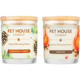 Two Pet House Eco-Friendly Soy Candles: Evergreen Forest and Fireside, odor eliminators house