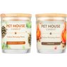 Two Pet House Eco-Friendly Soy Candles: Evergreen Forest and Fireside, odor eliminators house