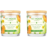 Pet House Eco-Friendly Soy Candles in Juicy Melon scent for effective pet odor eliminators