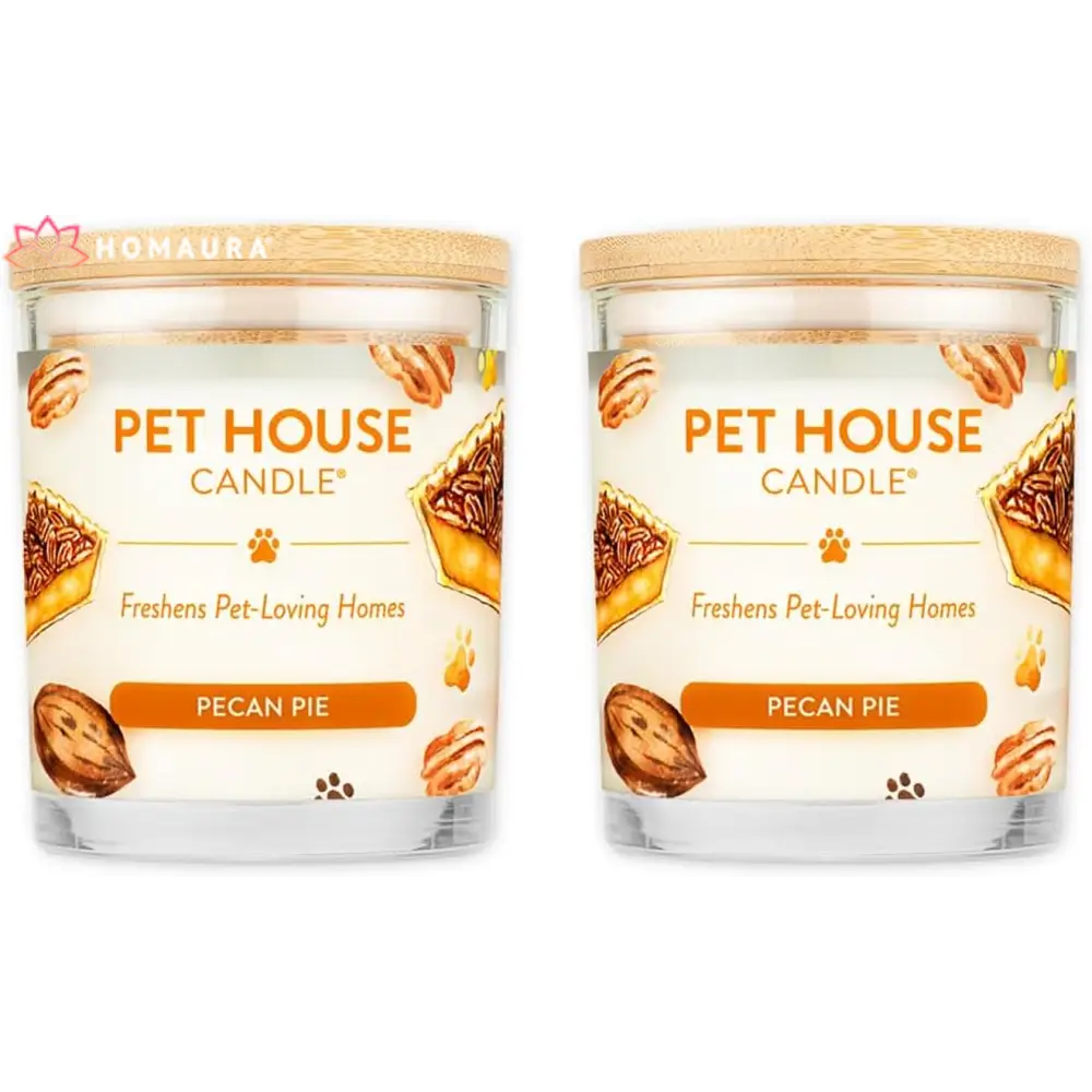 Pet House eco-friendly soy candles in Pecan Pie fragrance for effective pet odor eliminators