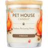 Pet House Fireside scented eco-friendly soy candle for effective pet odor eliminators