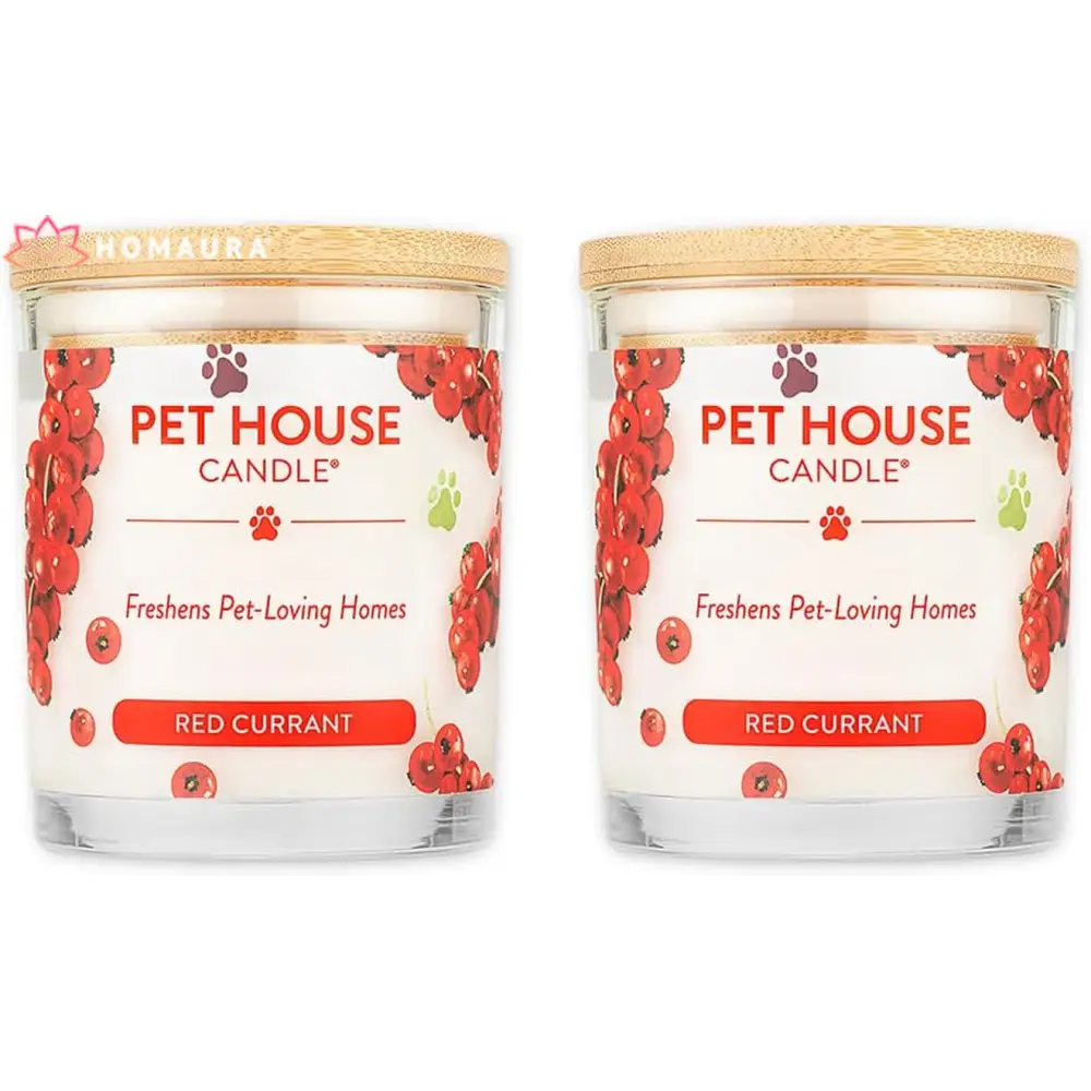 Pet House red currant eco-friendly soy candles as effective pet odor eliminators