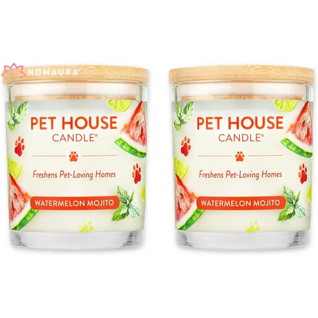 Pet House scented candles in Watermelon Mojito for eco-friendly odor control and pet odor eliminators