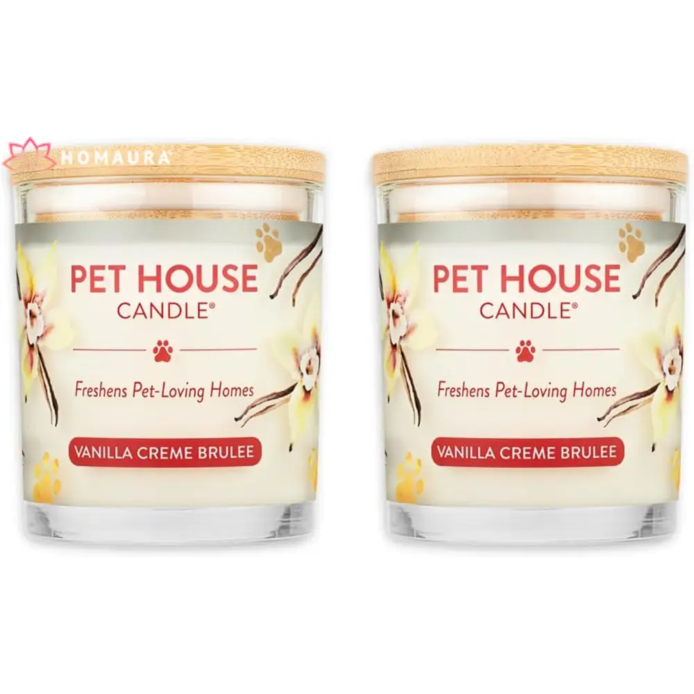 Pet House vanilla creme brulee eco-friendly soy candles for effective pet odor eliminators