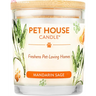 Pet House Mandarin Sage Eco-Friendly Soy Candle for pet odor eliminators with paw prints