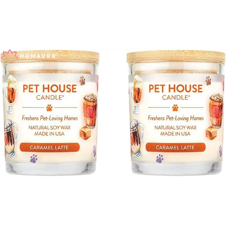 Pet House Caramel Latte Eco-Friendly Soy Candles for odor eliminators house