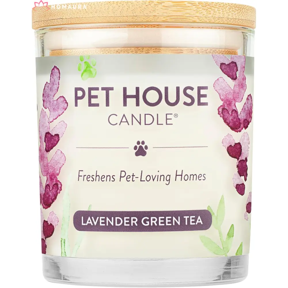 Pet House Lavender Green Tea Eco-Friendly Soy Candle for pet odor eliminators