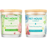 Pet House Eco-Friendly Soy Candles for Odor Control in Bamboo Watermint and Mediterranean Sea