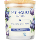 Pet House eco-friendly soy candle in Wild Blueberries fragrance for effective odor eliminators