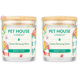 Pet House Snow Cone scented eco-friendly soy candles for effective pet odor control