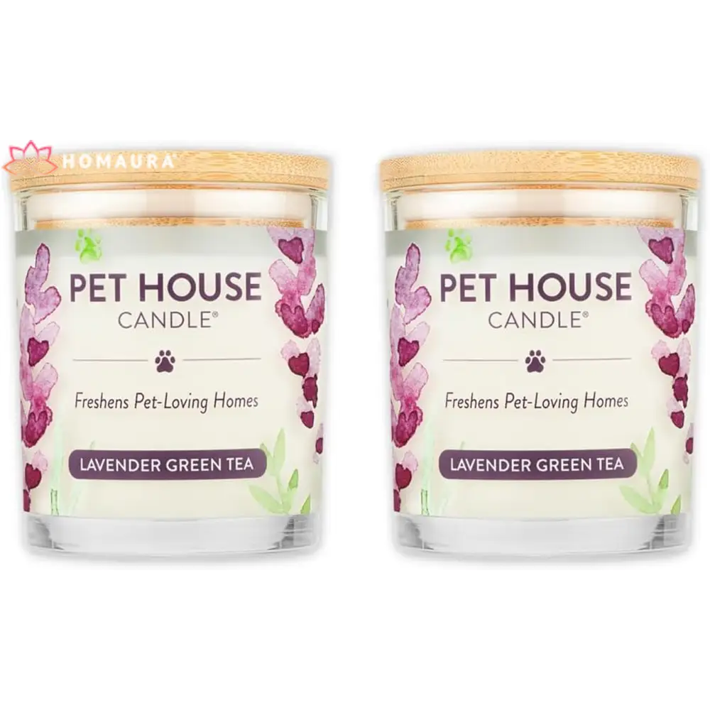 Pet House Lavender Green Tea Eco-Friendly Soy Candles for Odor Eliminators House