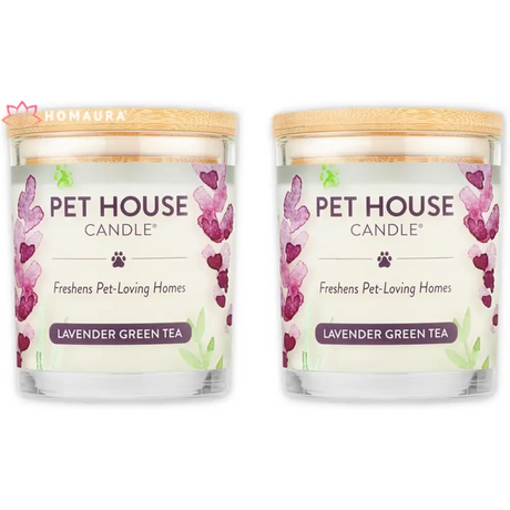 Pet House Lavender Green Tea Eco-Friendly Soy Candles for Odor Eliminators House