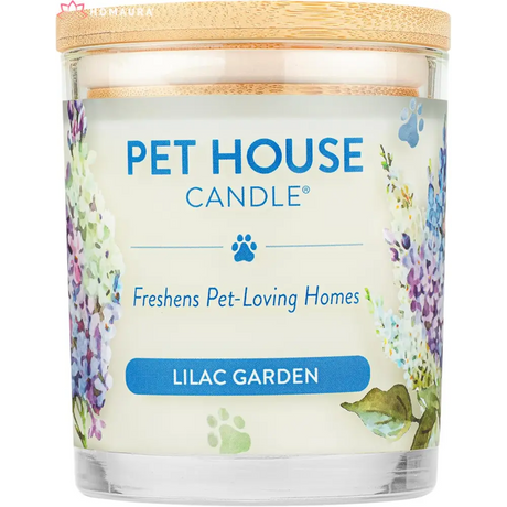 Pet House Sunwashed Cotton Eco-Friendly Soy Candles Lilac Garden fragrance for odor elimination