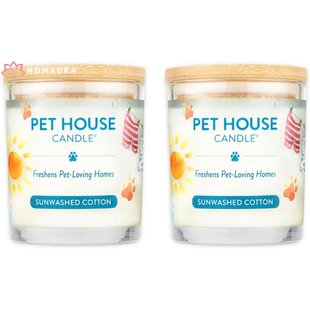 Pet House Eco-Friendly Soy Candles in Sunwashed Cotton, effective odor eliminators house