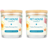 Pet House Eco-Friendly Soy Candles in Sunwashed Cotton, effective odor eliminators house