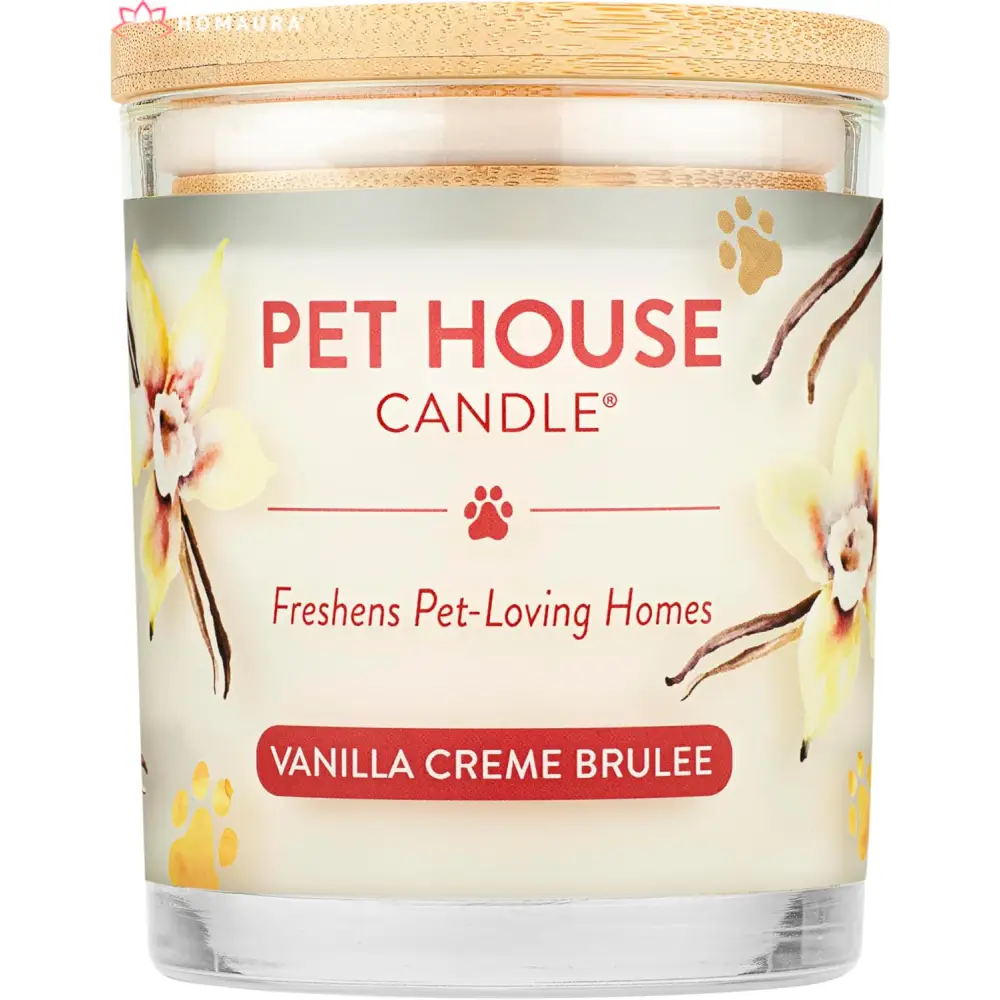 Pet House Vanilla Creme Brulee Eco-Friendly Soy Candle for pet odor eliminators