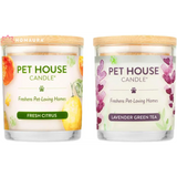 Two Pet House Eco-Friendly Soy Candles for Odor Control in Fresh Citrus and Lavender scents