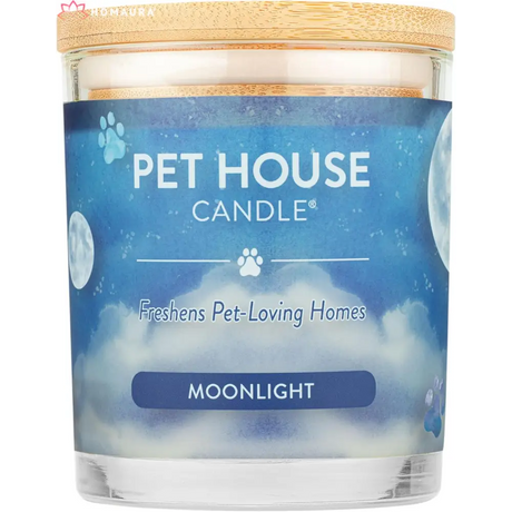 Pet House Moonlight scented eco-friendly soy candle for effective pet odor elimination